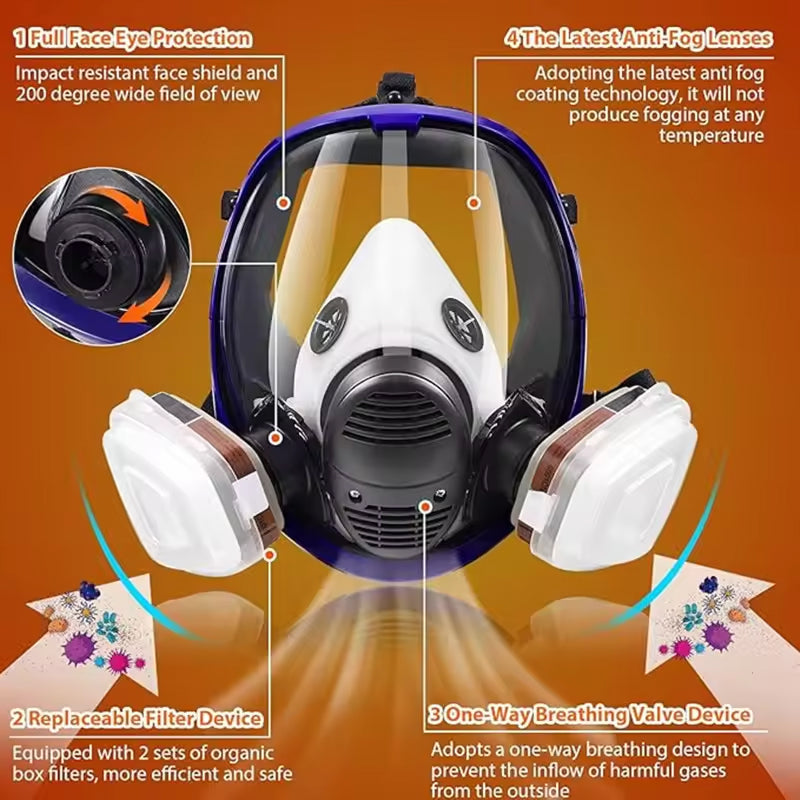 AirSafier Full Face Respirator Mask