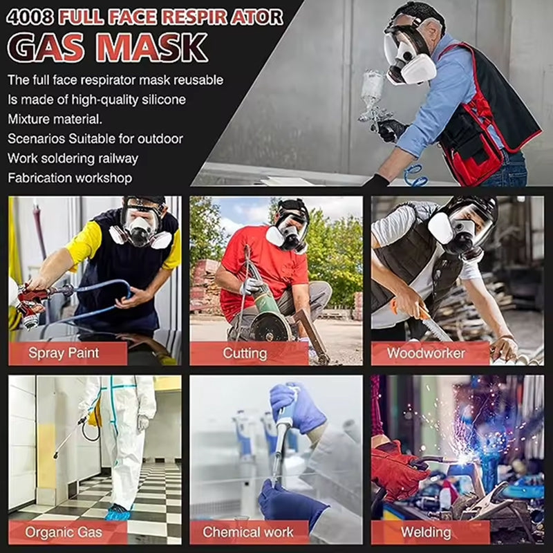 AirSafier Full Face Respirator Mask