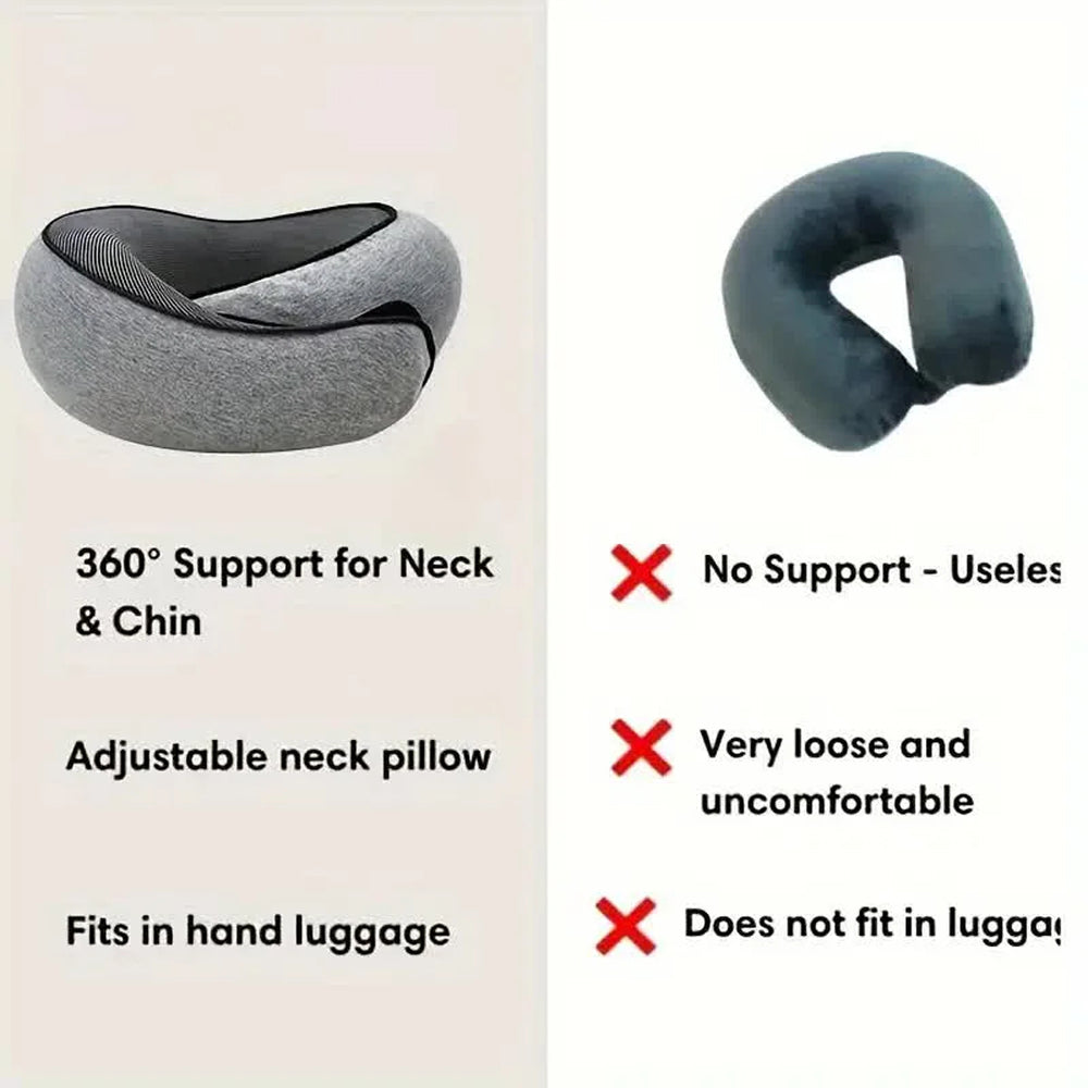 NapyNeck Travel Neck Pillow for Airplane
