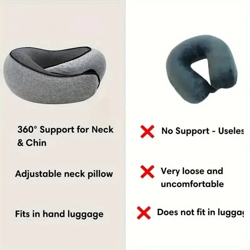 NapyNeck Travel Neck Pillow for Airplane